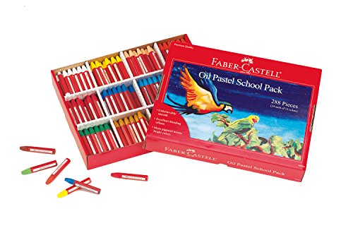 Faber-Castell - Oil Pastels School Pack - Premium Art Supplies For Kids (24 Each of 12 Colors) (288 Count)