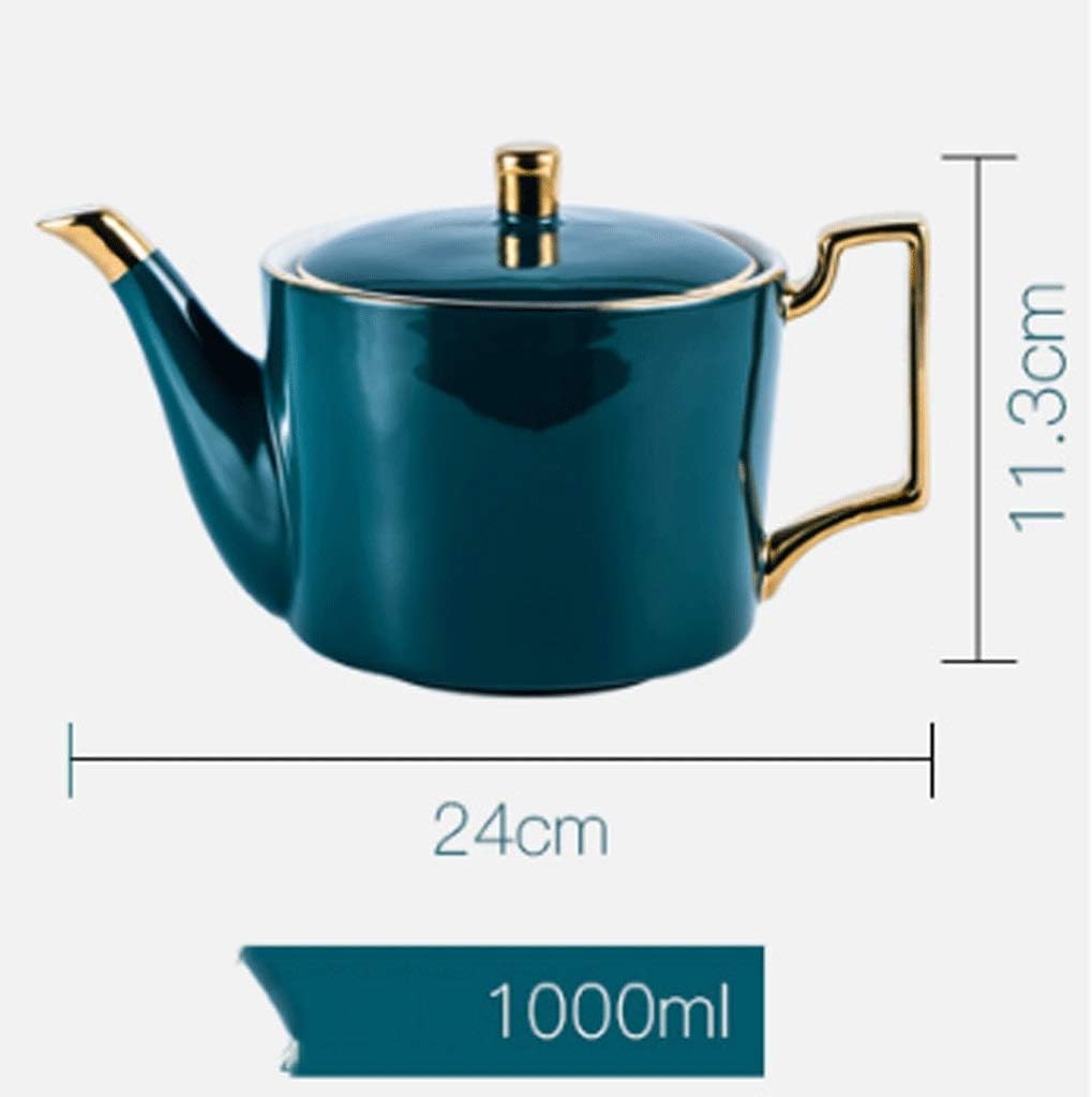 Green Glazed Coffee Pot Ceramic Teapot Beverage Wedding Tool Teapot Household Coffee Pot Teapot