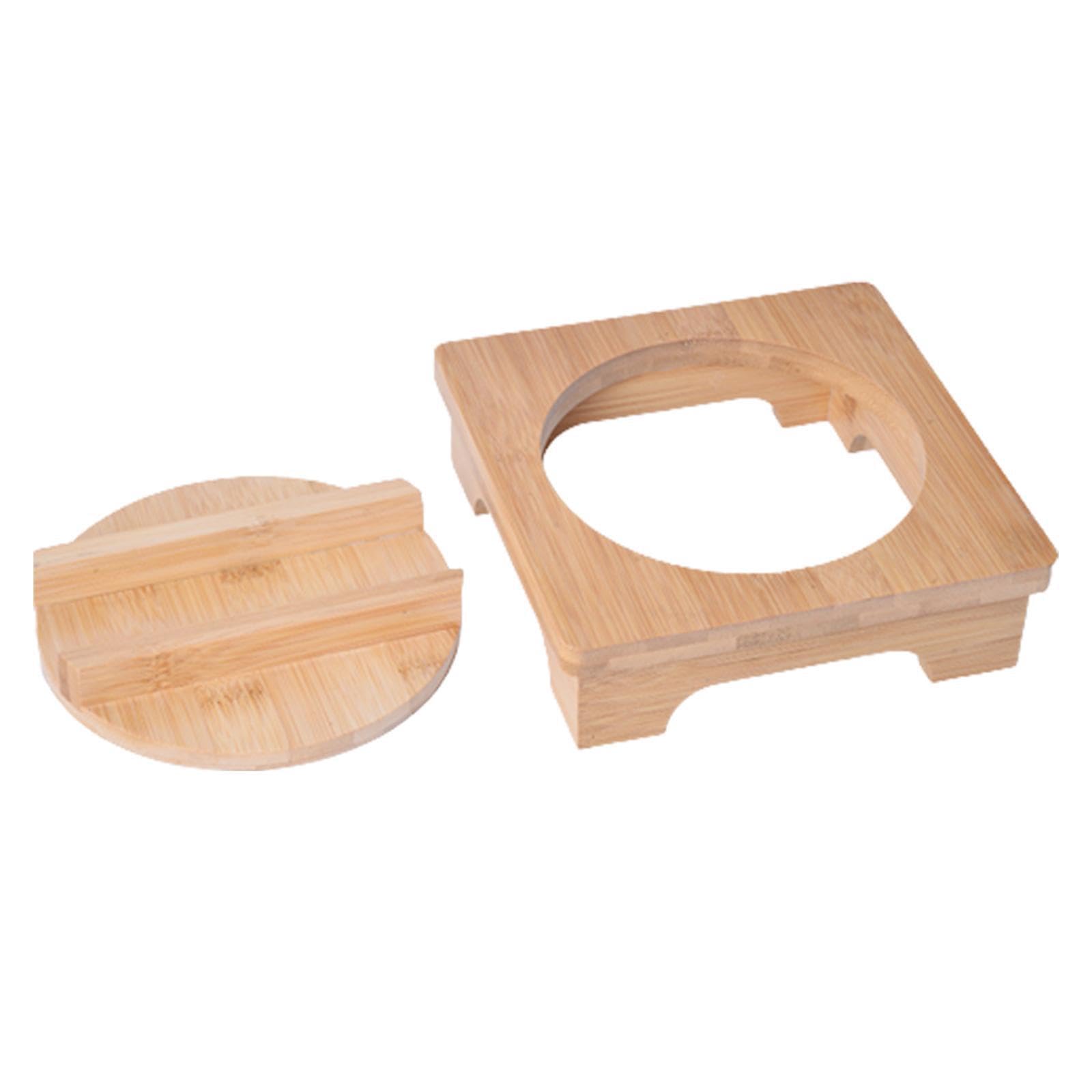 KIXZSAZ Wooden Trivets For Hot Dishes Smooth Sanding Non Slip Heat Resistant Natural Wood Holding Hot Cookware Wooden Trivets For Dishes Pot Holders Non Slip