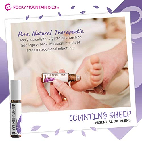 Rocky Mountain Oils Kids Line Counting Sheep Essential Oil Roller Blend With 100% Pure And Natural Essential Oils - Aromatherapy Massage Oils For Kids - 15Ml #TOP6