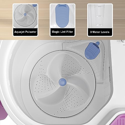 Image of Godrej Edge Pro 9 Kg 5 Star Semi Automatic Top Load Washing Machine Appliance With Aqua Jet Pulsator (WSEDGE PRO 90 5.0 PB3 M LISP, Lilac Sprinkle)