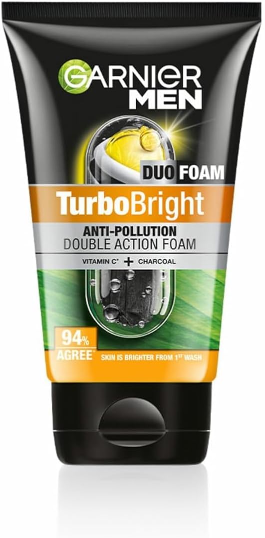 Garnier Men Power White Anti-Pollution Double Action Facewash, 100gm
