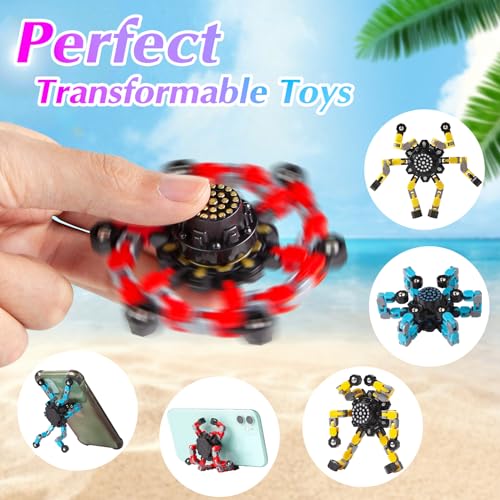 Gokeey Transformable Fidget Spinners for Kids and Adults Stress Relief Sensory Toys for Boys and Girls Fingertip Gyros for Kids Classroom Birthday Party Favors - 8