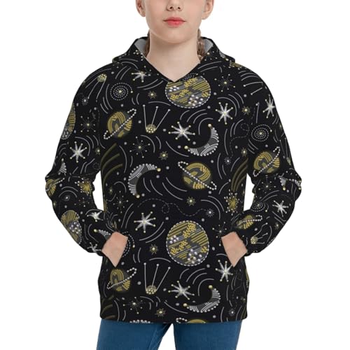 Planet Kid Hoodies Boys Sweatshirts Girls Pullover with Pocket