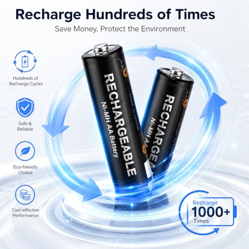 Image of AA Rechargeable Battery 2300mAh Ni-MH 1.2V Pack of 2