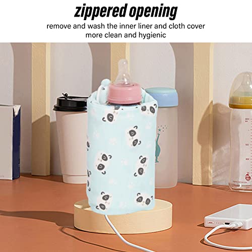 Capa Aquecedora de Leite para Viagem, Bolsa Aquecedora de Mamadeira USB de Aquecimento Rápido Múltip