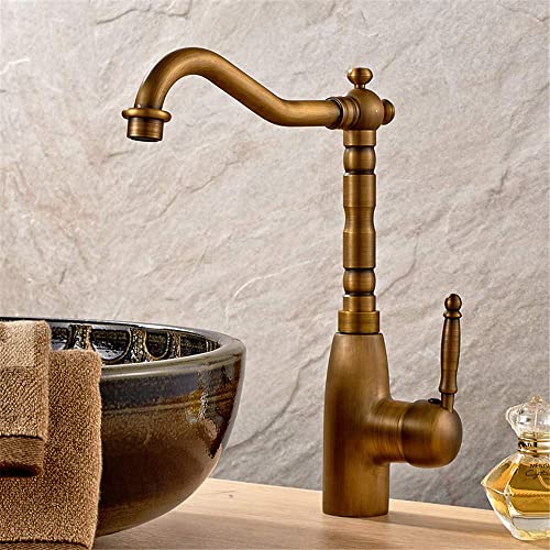 Robinet de cuisine mitigeur avec aérateur rotatif pour îlot central vintage - 2