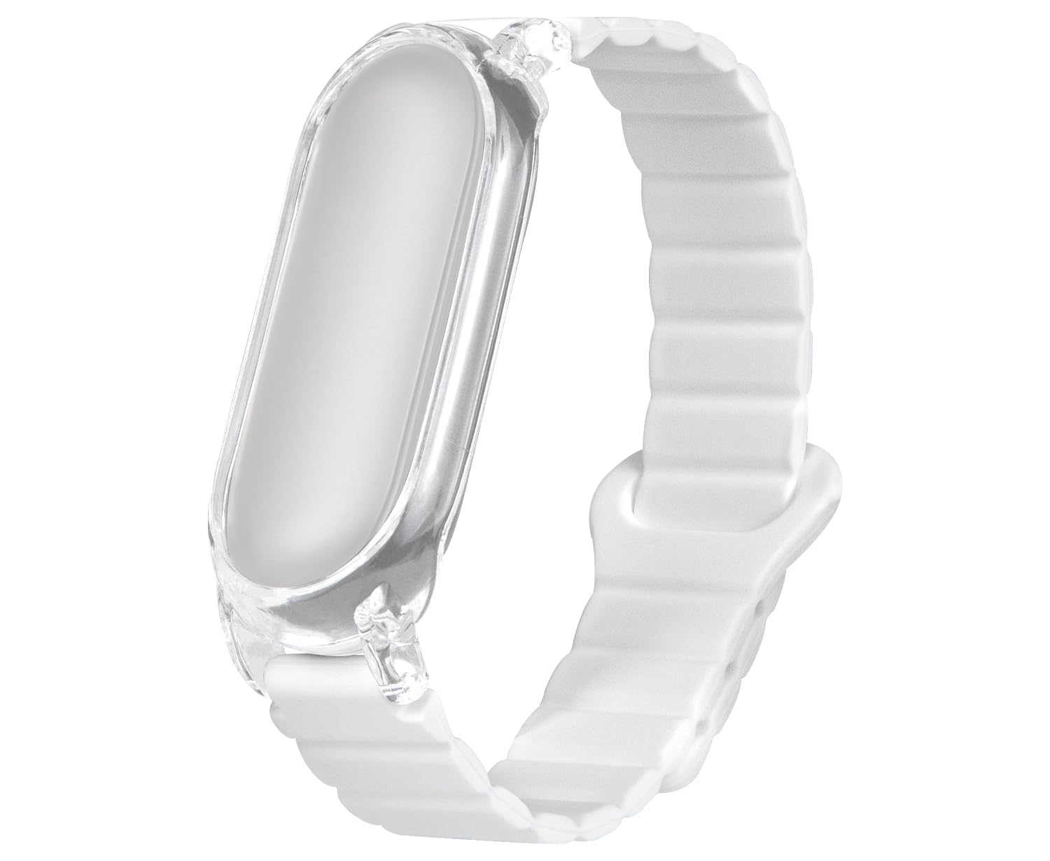 SOULWIT Pulsera para Plaud NotePin/NotePin S AI Grabadora de voz, Ajustable de 5.9"–9.44", Cómoda Correa de Silicona con Cierre Magnético - Blanca