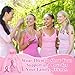 Sherr 210 Pcs Breast Cancer Awareness Accessories 30 Pink Pen 30 Ribbon Pins 30 Ribbon Bracelets 30 Encourage Card 30 Gift Bags 60 Pink Stickers for Breast Cancer Survivors