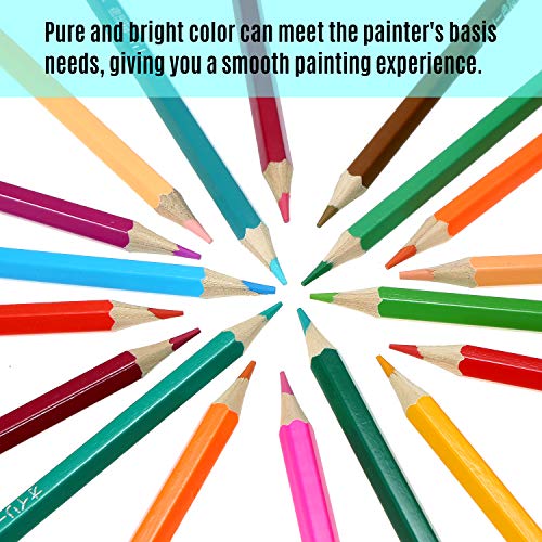 Loijon Conjunto Profissional com 72 Lápis de Cor