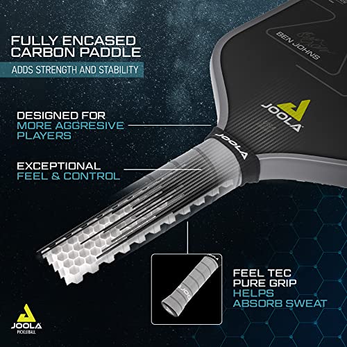 JOOLA Ben Johns Perseus Pickleball Paddle with Charged Surface Technology for Increased Power & Feel - Fully Encased Carbon Fiber Pickleball Paddle w/Larger Sweet Spot - USAPA Approved. 14mm Core - image 5