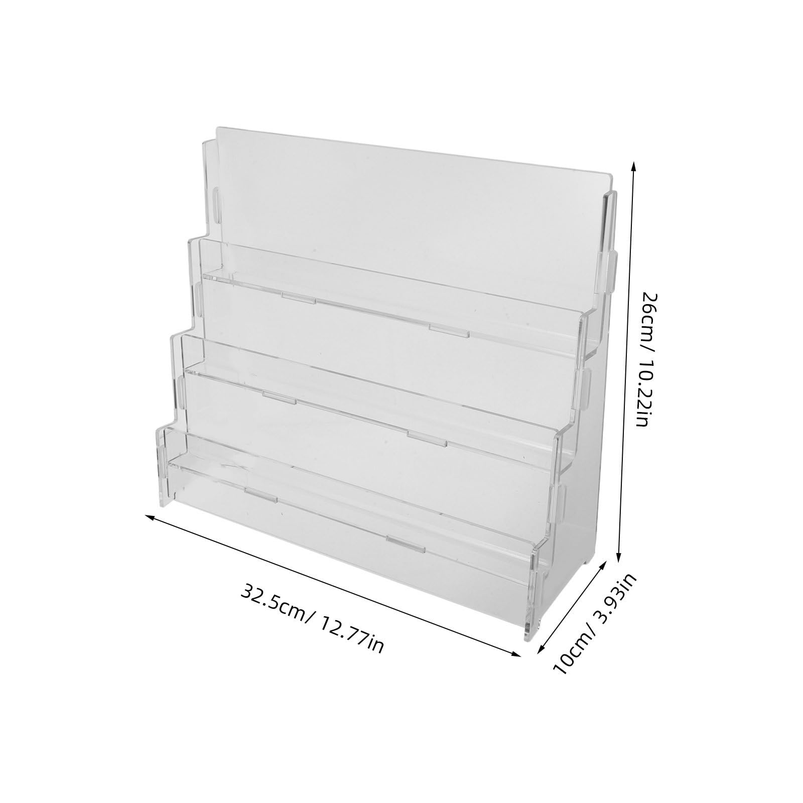 Expositor de Tarjetas de Acrílico Vertical de 3 Niveles para Mesa