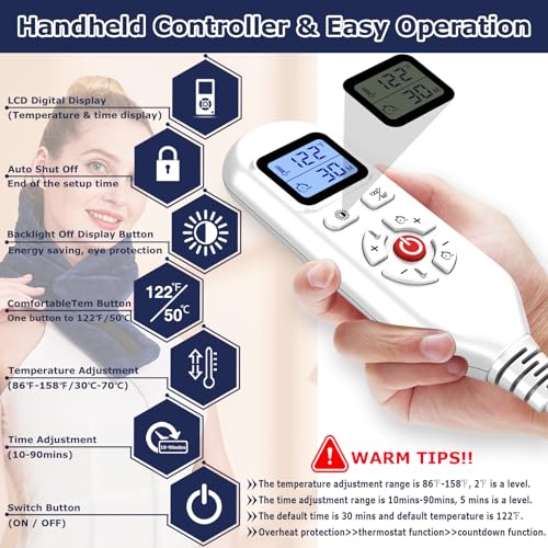 CAMECO 1 Pacote De Almofada De Aquecimento De Pescoço Para Dor No Pescoço, Almofada De Aquecimento P