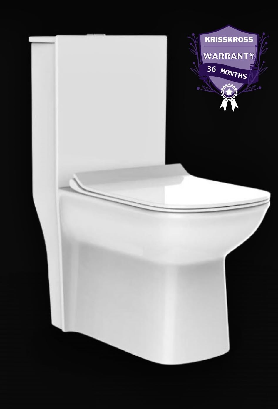 KrissKross Premium Rimless Floor Mounted One Piece Water Closet Ceramic Western Toilet/Commode With Soft Close Seat Cover For Lavatory, Toilets S-Trap Outlet Is From Floor (White) (B0CY1XXBKP) Amazon Price History, Amazon Price Tracker