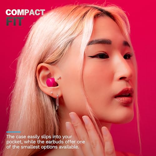 Image of JLab Go Air Pop+, True Wireless Earbuds, Bluetooth Earbuds with Microphone, Dual Connect, EQ3 Sound, Dark Pink