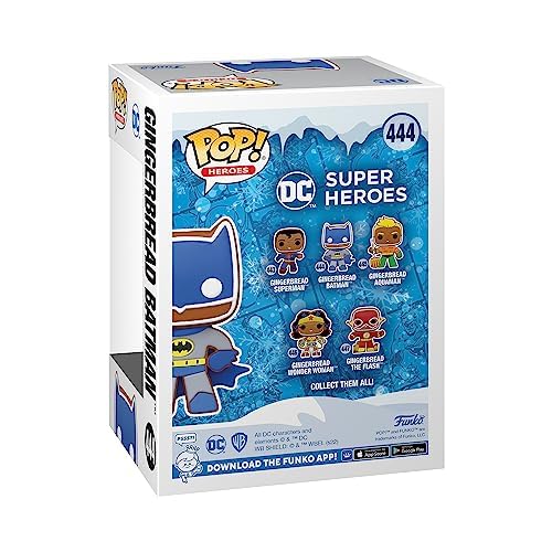 Funko Pop! Lebkuchen-Batman – DC Heroes Holiday Vinyl-Figur, 9,5 Cm | Inkl. Sammler-Box-Schutzhülle, Mehrfarbig