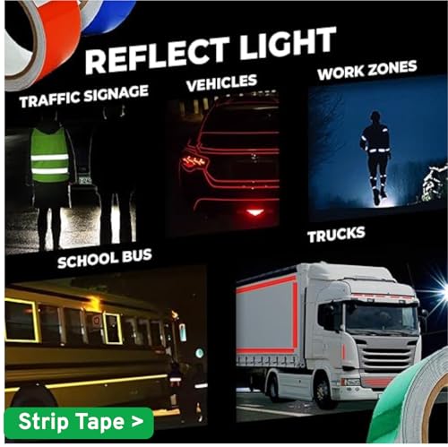 Image of WALLMATE Dual Shade Reflective Radium Strip for Car & Bike Waterproof Self Adhesive, Safety Sticker, Night Glow Tape for Helmet, Scooter & Cycle Decoration (Pink-Silver, 0.5 In x 45 Mtr (1771 in))