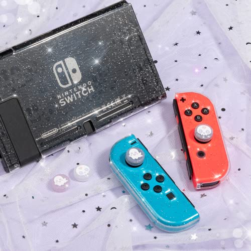 BelugaDesign Ghost Thumb Grips | Halloween Gothic Clear Jelly Glitter Joystick Grip Button Caps | Compatible with Nintendo Switch Standard Lite OLED - Image 6