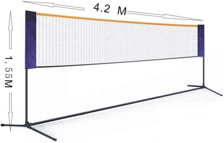 Portable Badminton Volleyball Tennis Net Set Easy Setup Sports Net for Outdoor Park Playground Adjustable Height Foldable Rack Mobile Net System for Multi Sport