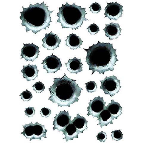 Car Sticker-Aovlo Waterproof Creative Personalized 3D Bullet Hole and Tearing Crack 3D Car Tattoo Cover