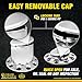 GG Grand General 40233 Chrome Plastic Complete ABS Axle Set (2 Front & 4 Rear) w/Cone Style Hub Caps and Push-On 33mm Lug Nut Covers for Trucks, 4 Pack, 