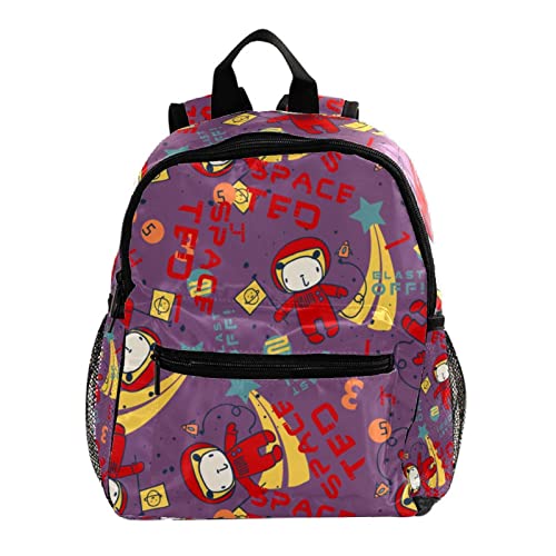 Sac à dos pour enfants galaxie fusée alien multicolore 30,5 cm petit sac scolaire fille garçon