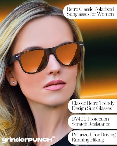 grinderPUNCH Polarized Super Dark Sunglasses for Men and Women Trendy Retro Sun Glasses for Driving UV Protection3