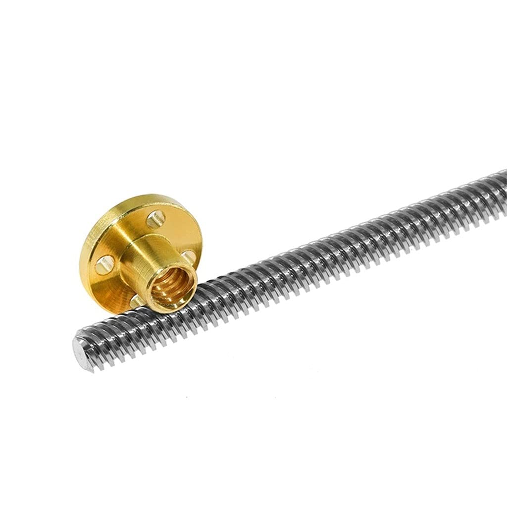 Trapezgewindespindel, Trapezförmige Leitspindel aus Edelstahl(350mm with nut)