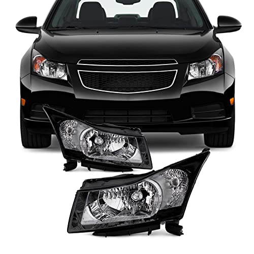 AKKON - For 2011 2012 2013 2014 2015 Chevy Cruze Clear Headlights Driver + Passenger Side Replacement