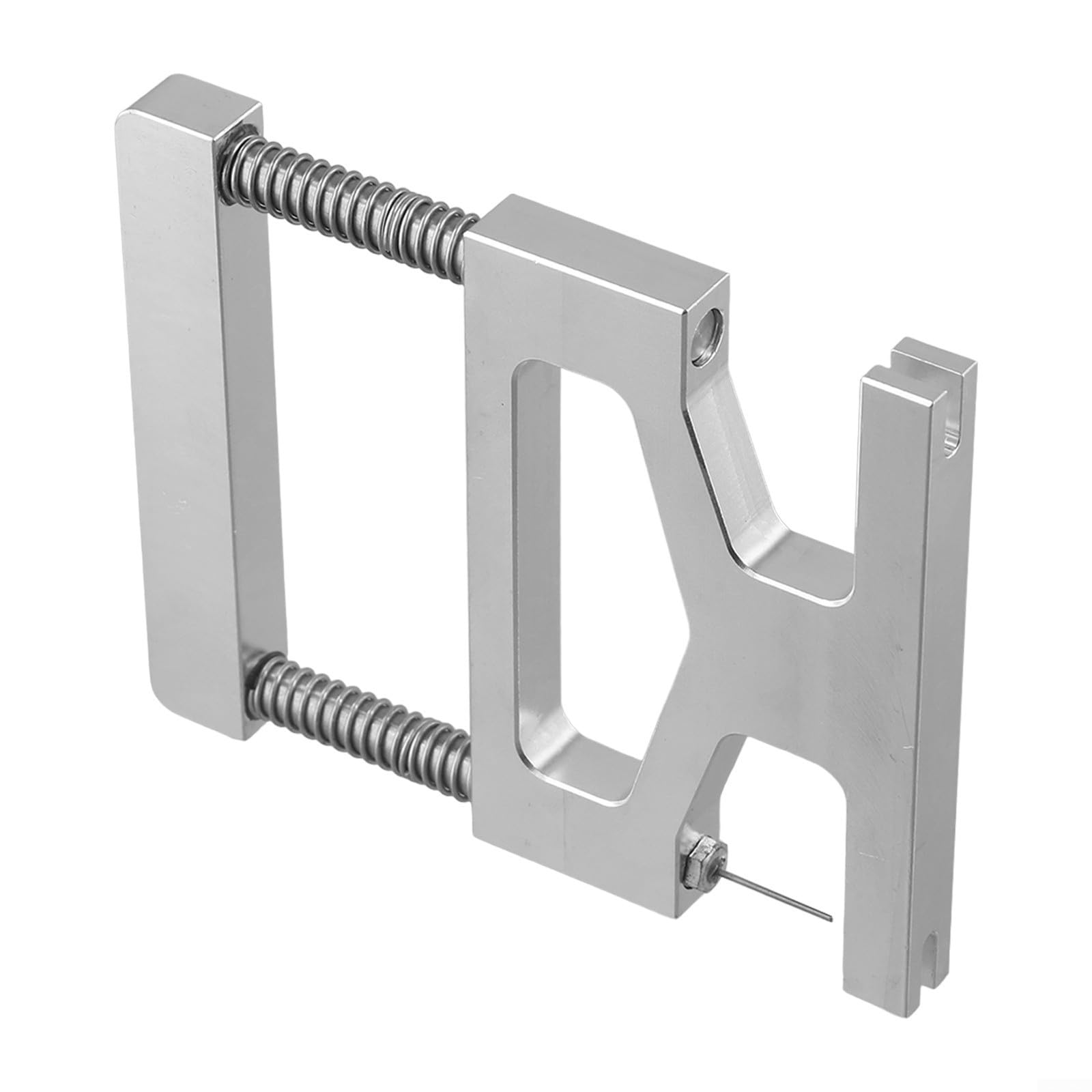 Herramienta de extracción y reemplazo de pasador central para afinación y mantenimiento de piano, herramienta de reparación profesional de aluminio, 14 x 11,1 x 2 cm, 265 g, color plateado