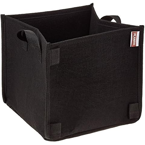 PLANT !T 17L 5gals Square Base Dirt Pot with Handle Cover