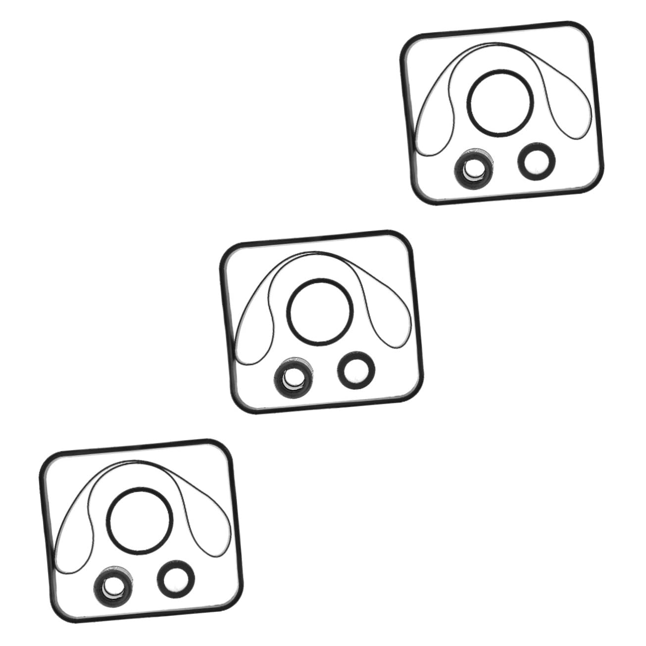 HANABASS 3ensembles Anneau Étanchéité Caoutchouc pour Pompe De Piscine De Compatible avec Plusieurs Modèles Installation Rapide Et Performance Étanche