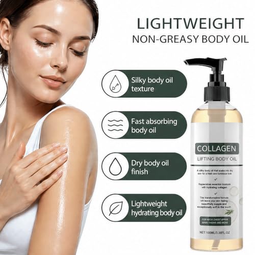 Aceite corporal levantador de colágeno antienvejecimiento y tonificante para flacidez corporal 4