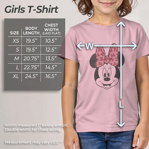 Disney Characters Modern Minnie Face Girl's Solid Crew Tee4