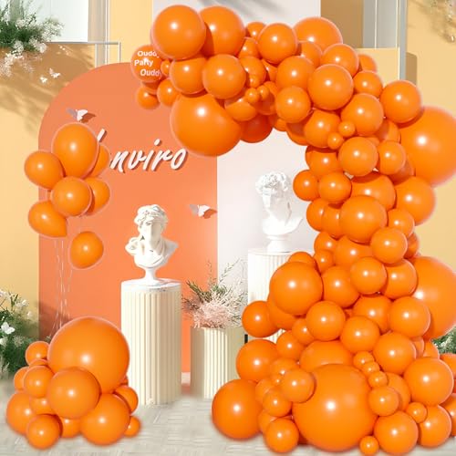 Image of Ouddy Party 129Pcs Orange Balloons Arch Garland Kit 18 12 10 5 Inch