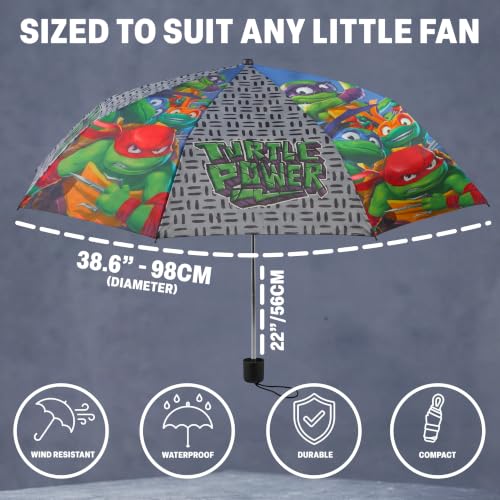 Get Trend Teenage Mutant Ninja Turtles Windproof Travel Umbrella for Boys
