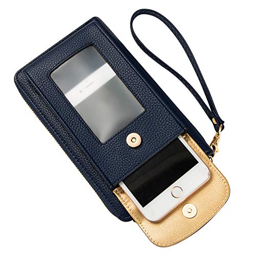 Heaye Wristlet Cell Phone Wallet Purse Small Cross Body Bags for Women Coin Card Organizer - Thumbnail 2