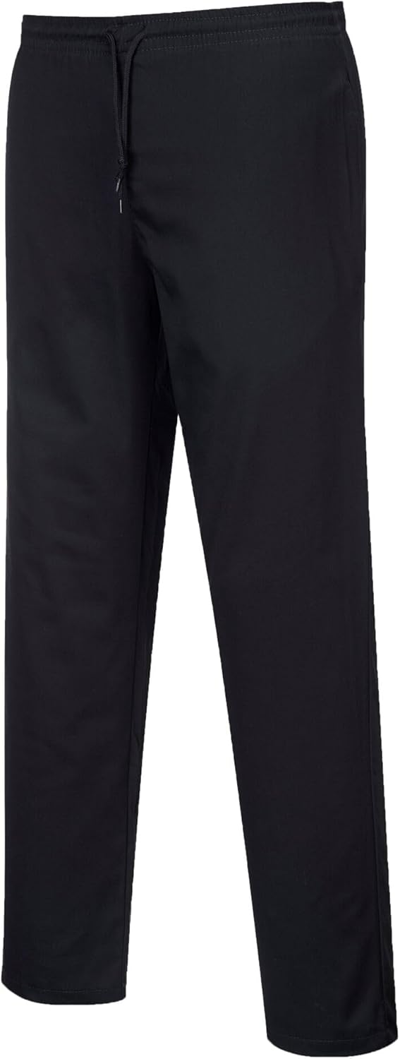 Portwest Workwear Mens Drawstring Chef Trousers Black 3 XL
