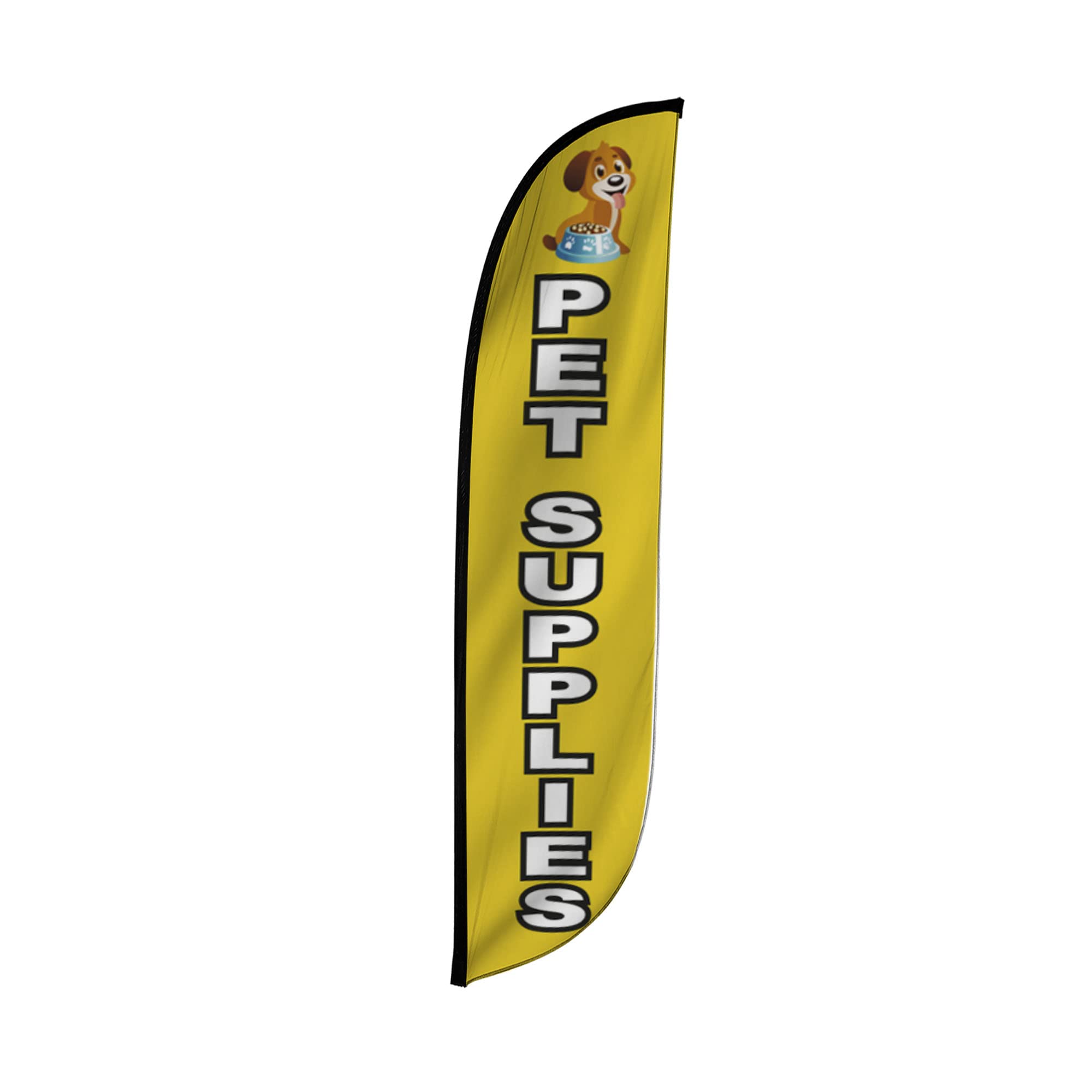 LookOurWay Feather Flag Banner - 12 Feet Tall Advertising Flags for Outdoor Business and Events Promotion - Swooper Flag Only - Pet Grooming Flags -