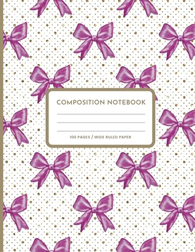 Pretty in Pink: Bow-Themed Composition Notebook