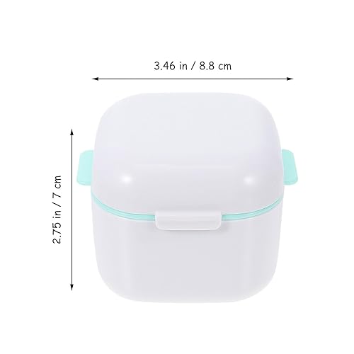 Miniatura 2 de Estuche de baño para dentaduras postizas, estuche portátil para almacenamiento de dientes falsos, estuche de retención de ortodoncia con cesta