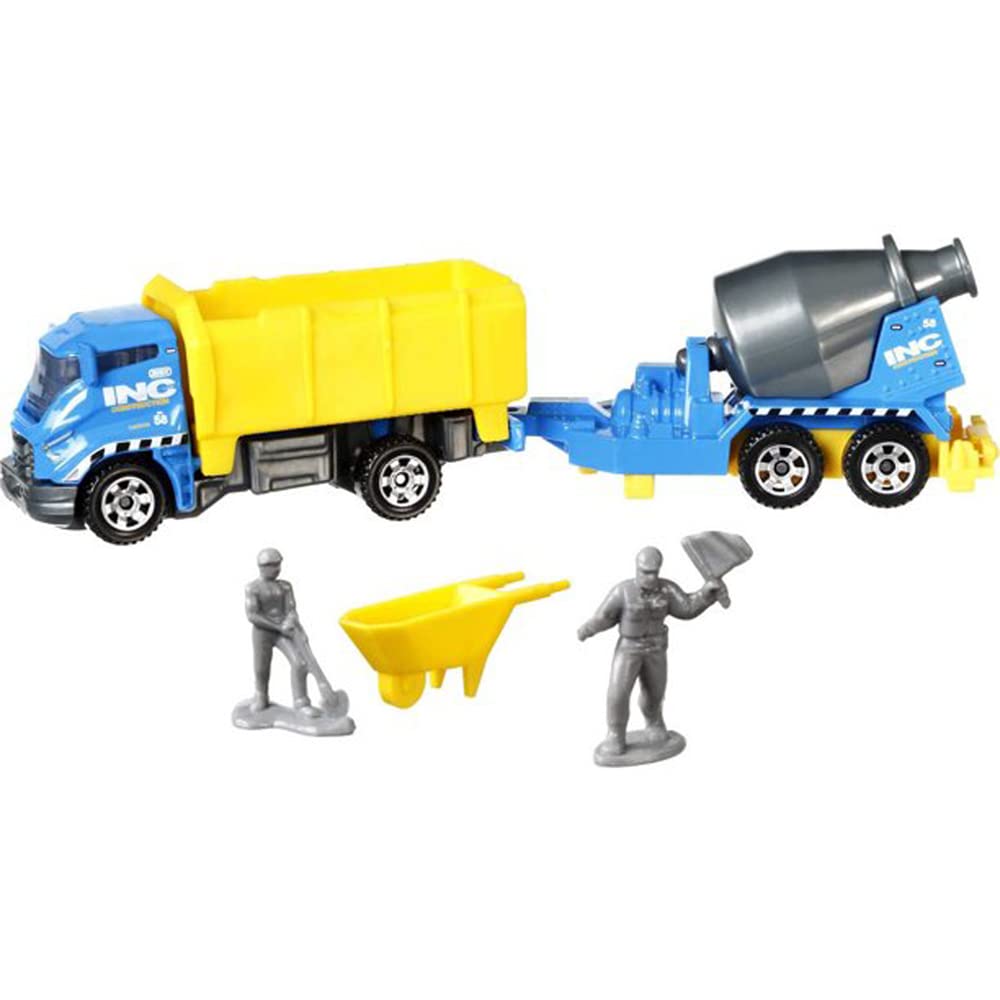 Matchbox Hitch & Haul - Inclinación 'n' Tip ~ Remolque de cemento MBX