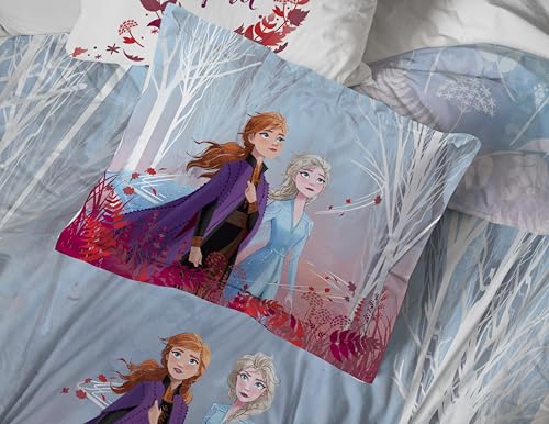 Image of Disney Frozen 2 Forest Spirit 5 Piece Twin Bed Set - Includes Reversible Comforter & Sheet Set - Bedding Features Elsa & Anna - Super Soft Fade Resistant Microfiber - (Official Disney Product)