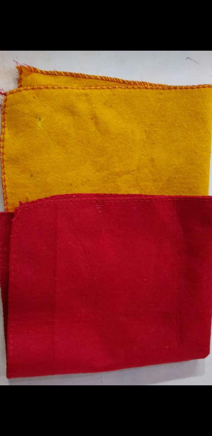 SAMAST Brand Presents Puja Aasan in 2 Colors (Red & Yellow) Pooja Aasan for Chanting with Good Fabric (Set of 2) Sold by Garvita Puja Samagri (2 Aasan Red & Yellow Color Large 30x20 Size)