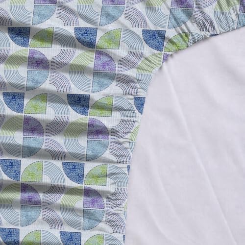 Image of LANE LINEN Symphony 100% Cotton 144TC King Bedsheet Set, 3 Piece, Printed | Printed 3-Piece Set With 1 King Fitted Bedsheet (1.83 x 1.98 M + 0.30D CM), 2 Pillow Covers, 144 TC, Soft & Breathable Cotton