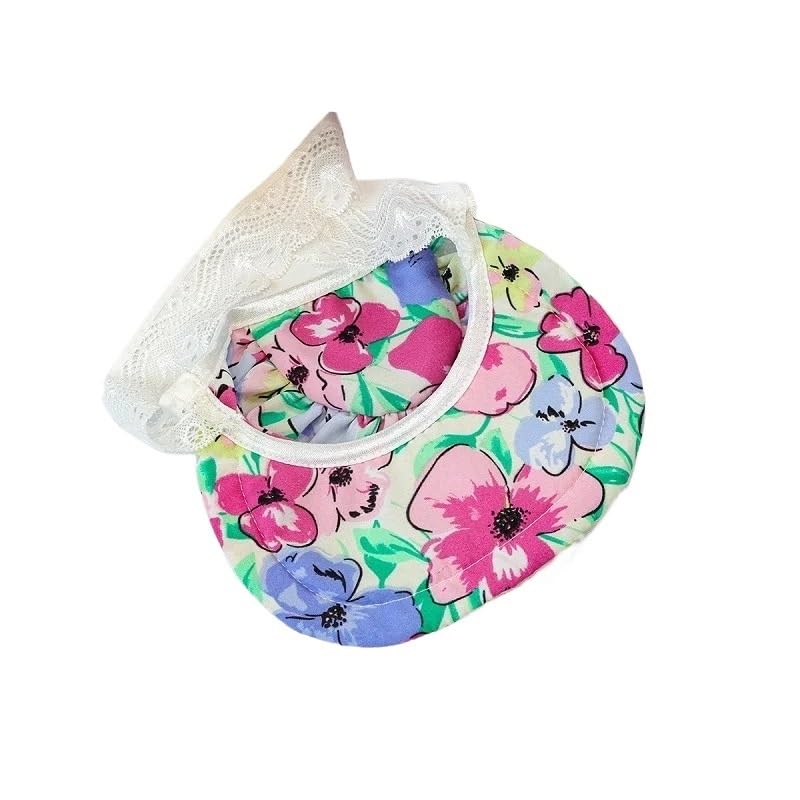 Robe pour animaux de compagnie fleurie avec chapeau pour petit chien XL