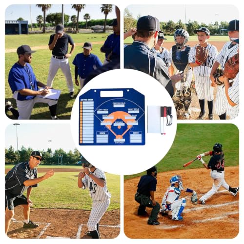 Pizarra blanca de béisbol compacta tablero de doble cara portátil 4