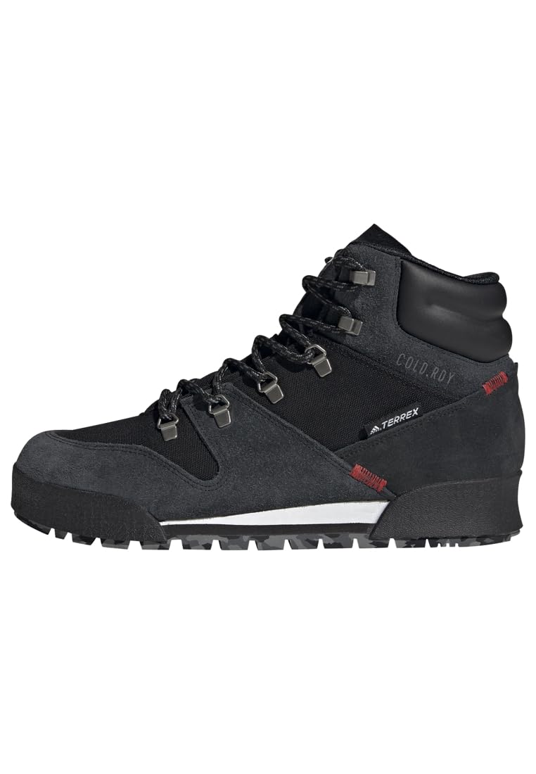 adidas Men's Terrex Snowpitch COLD.RDY Hiking Shoes, Core Black / Core Black / Scarlet, 11.5 UK