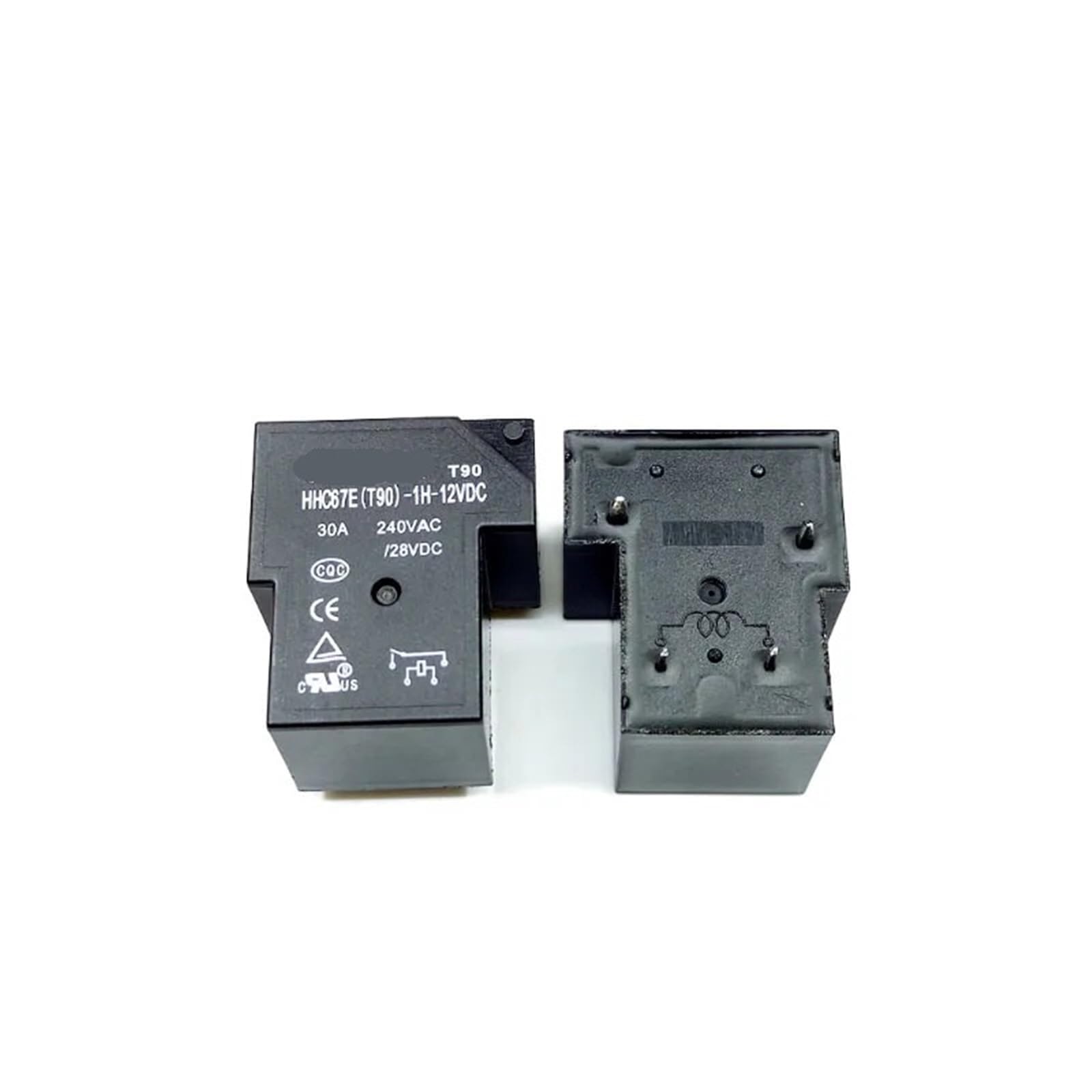 Relais HHC67E(T90)-1H-12VDC 30A 4 pieds pour circuit imprimé