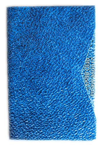 Credit Card Sleeve, Ultra slim Micro Wallet, Ultralight, RFID Blocking, Tear Proof, Weather Proof, Sparkle Blue2